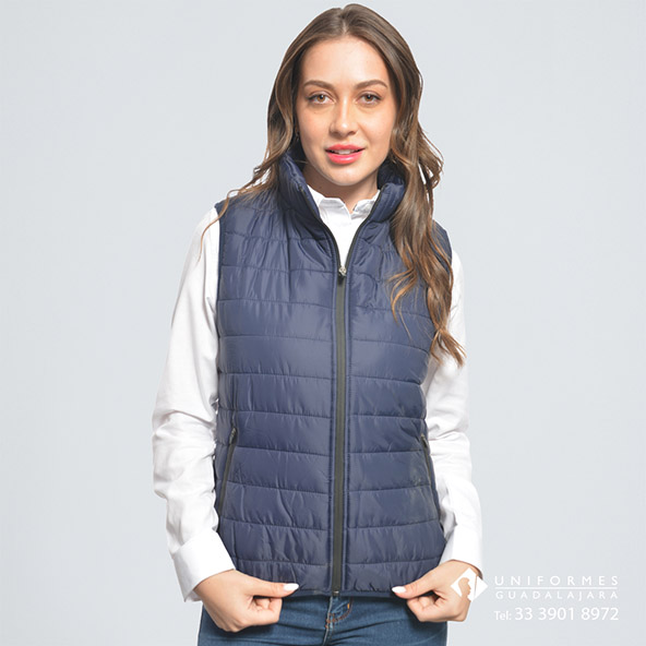 Chaleco capitonado dama marino uniforme empresarial regalo navidad diciembre