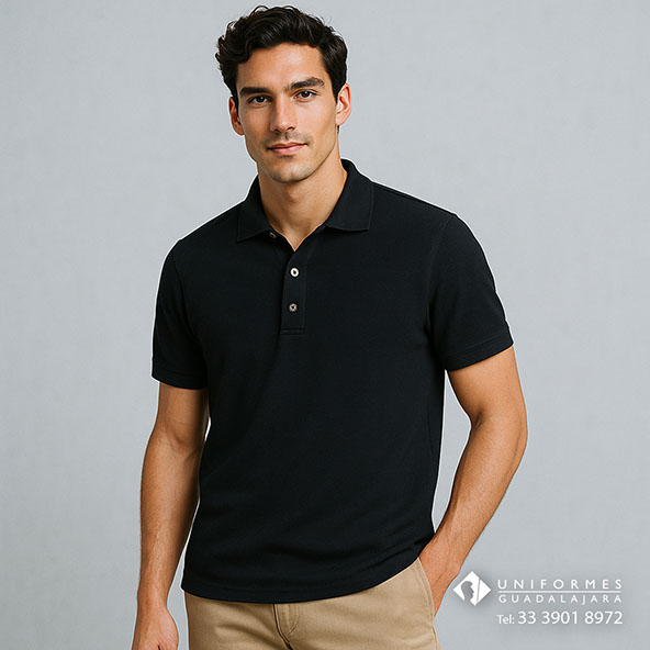 Polo slim fit de nylon y spandex Uniformes Empresariales Guadalajara