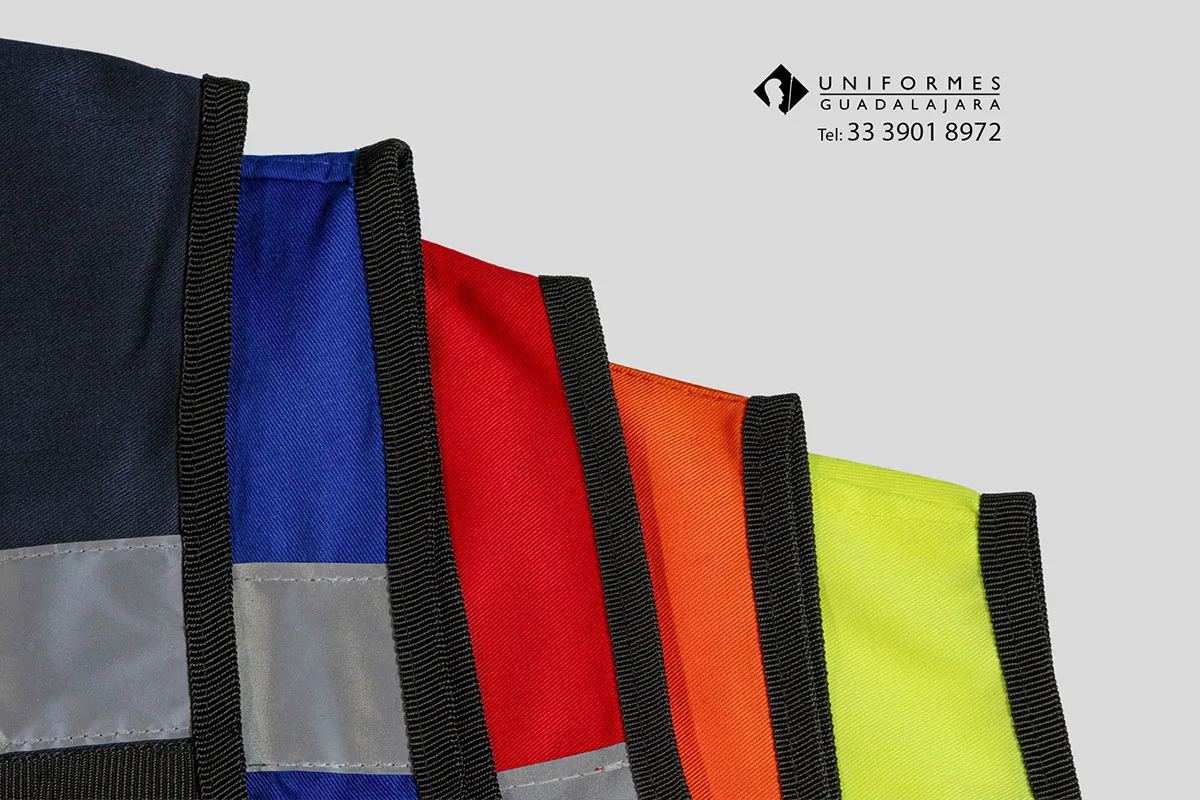 Chalecos brigadista de alta visibilidad en varios colores con cintas reflejantes